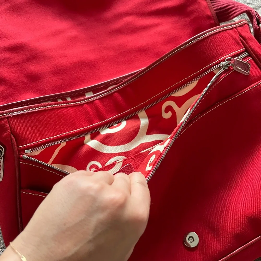 NWOT Isabella Fiore Red Diaper Bag - Picture 7 of 16